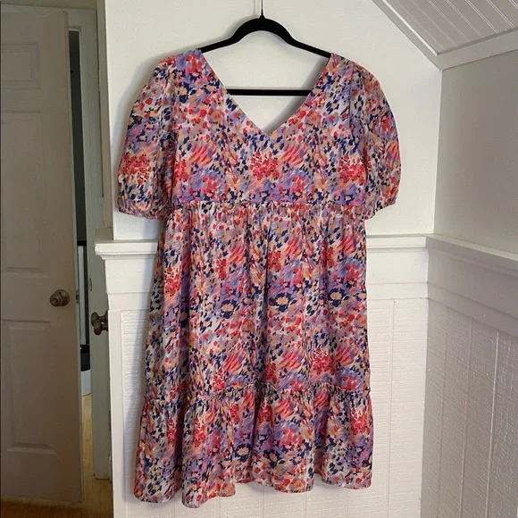 Ces Femme Puff Sleeve Boutique Mini Dress New with tags size medium - Picture 6 of 8